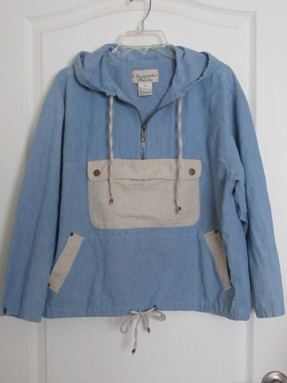 designer denim hoodie pullover